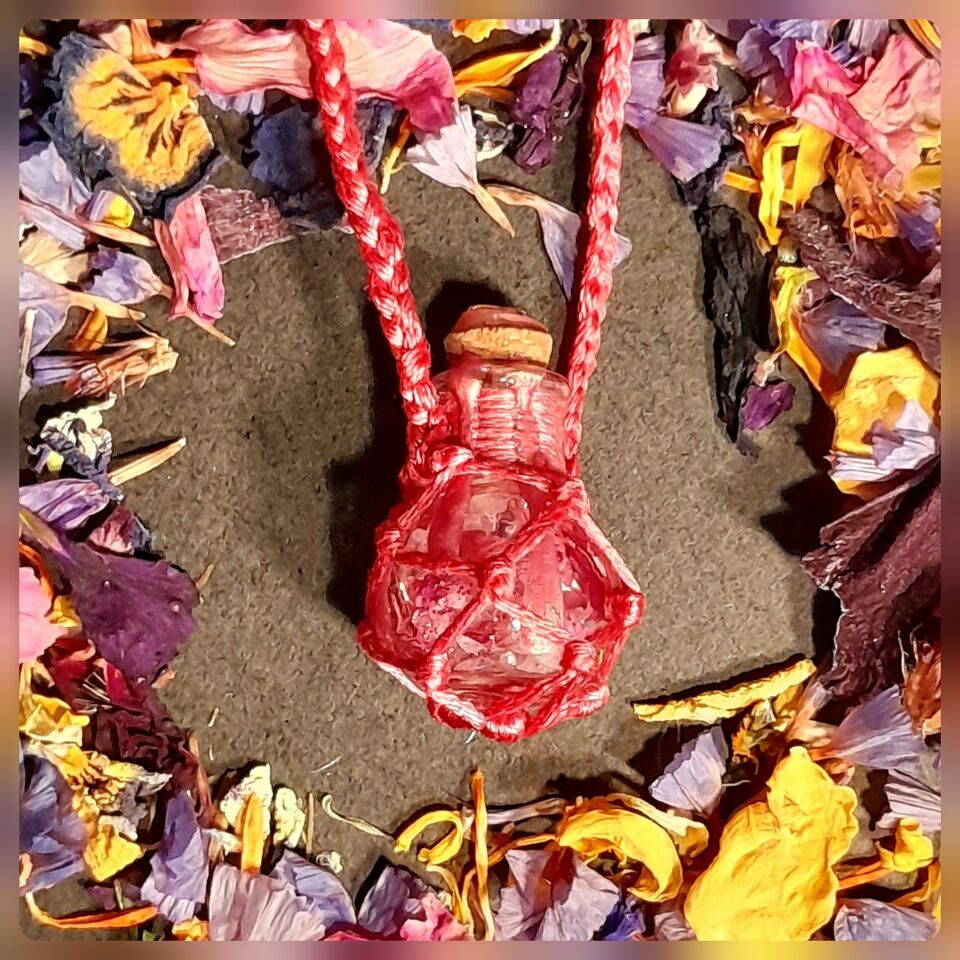 INTENTION BOTTLE PENDANT-Attracting & fostering gentler forms of love.