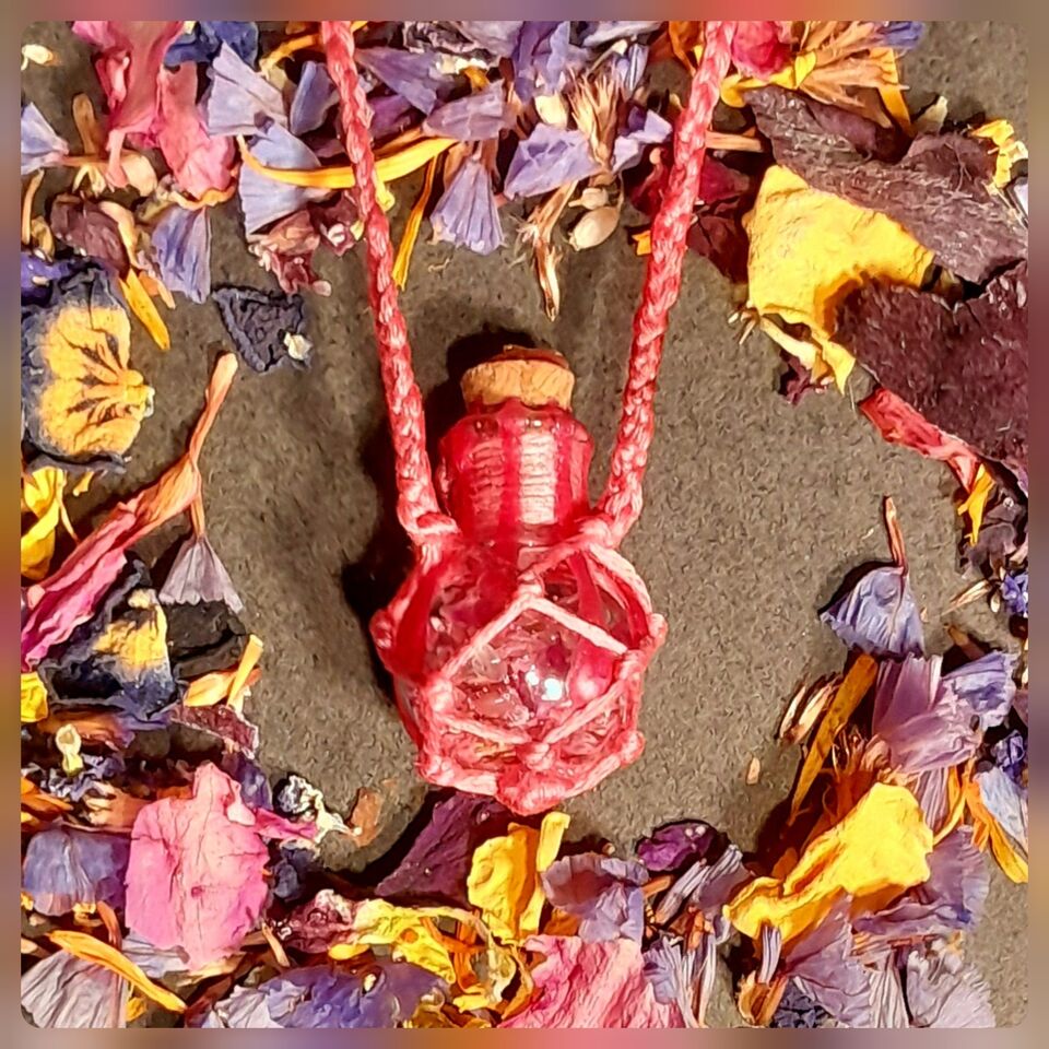 INTENTION BOTTLE PENDANT-Attracting & fostering gentler forms of love.