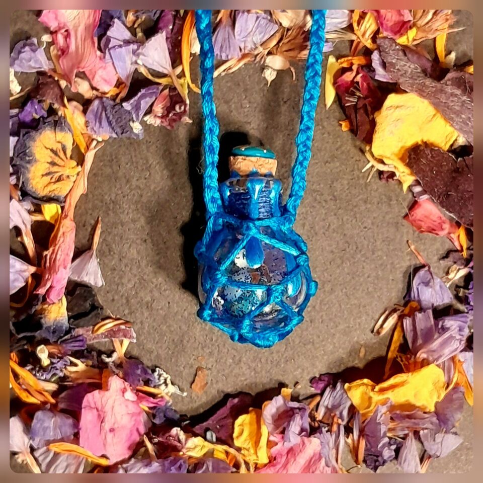 INTENTION BOTTLE PENDANT-Peace, Calm, Truth & Clarity.