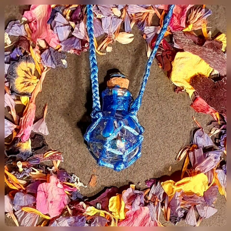 INTENTION BOTTLE PENDANT-Peace, Calm, Truth & Clarity.