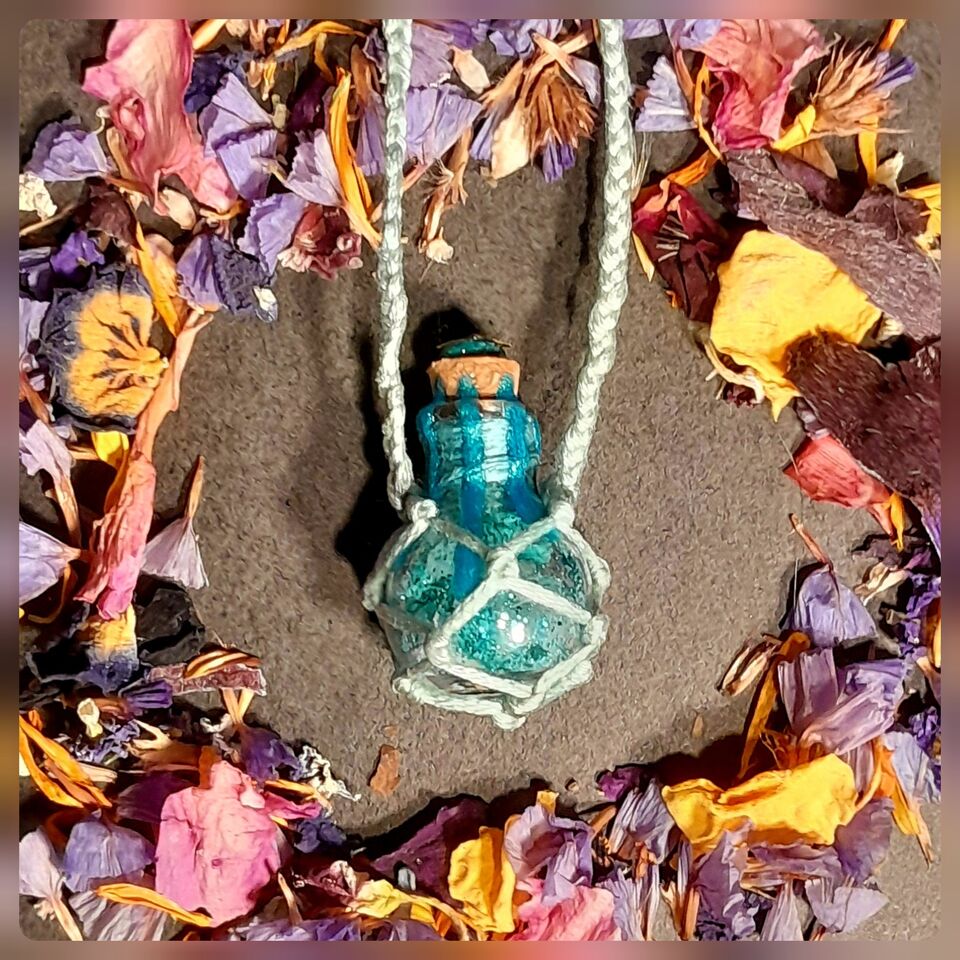 INTENTION BOTTLE PENDANT-Promoting Balance & Manifesting desires.