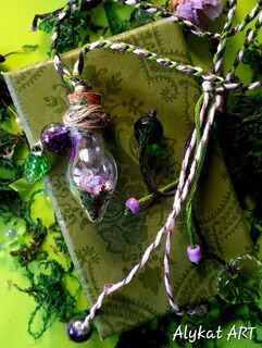 AURA AMETHYST CRYSTAL VIAL NECKLACE 2