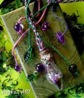 AURA AMETHYST CRYSTAL VIAL NECKLACE 3